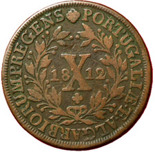 #12103 - Portugal 10 réis - Jean Princeps Regent 1812 Belle qualité