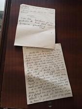 Lettre manuscrite mère d'Yvette 1918 - Correspondance intime guerre - Vintage ra