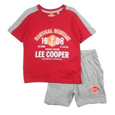 Ensemble garçon Lee Cooper N°2. Couleur rouge. Cadeau pour enfant de 4 à 14 ans.