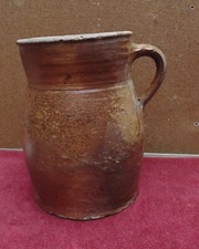 rare magnifique ancien grand broc pichet en grès du Puisaye tres bon etat