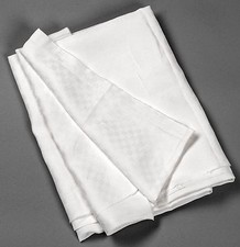 COUPON EN LIN DAMASSÉ ANCIEN COUPON 140x120cm TISSU LIN À PETIT DAMIER