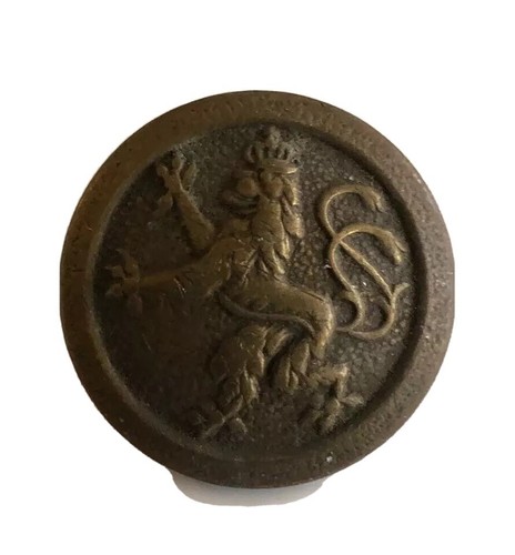Ancien bouton lion heraldique - lion,