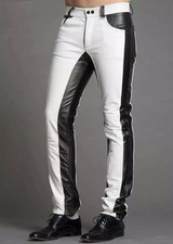 Pantalon jean homme motard en