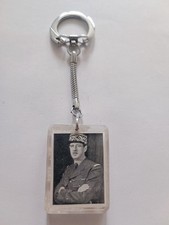 Porte-clés Militaire Général DE GAULLE Appel du 18 juin 44 Keychain vintage 60'