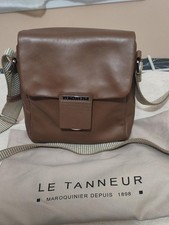 POCHETTE "LE TANNEUR" HOMME CUIR MARRON QUASIMENT NEUVE LIVRAISON OFFERTE