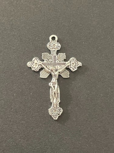 Crucifix métal argenté - métal,