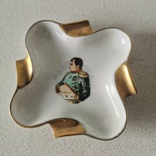 Cendrier vide-poche ancien Napoléon en porcelaine