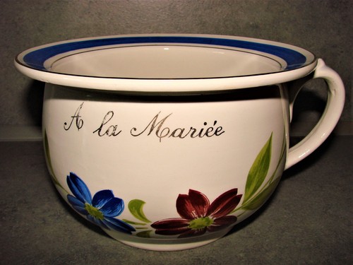 Ancien vase nuit céramique - vase,