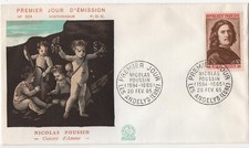 FDC ENVELOPPE 1ER JOUR Nicolas Poussin Les Andelys 20 FEV 1965. YT 1443. TBE