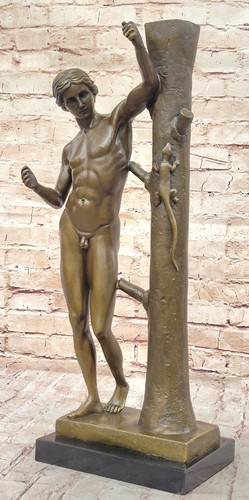 Sculpture bronze homme nu - bronze, d'homme
