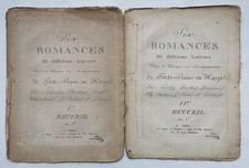Six ROMANCES de différens auteurs 1er et IIème recueils - 1796