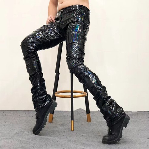 Hommes froissé faux cuir - hommes,