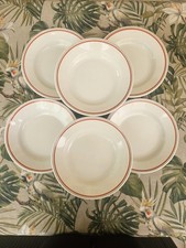 Porcelaine d'Auteuil Ligne bistrot Création Jacques Lobjoy 6 assiettes creuses