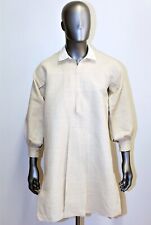 New French Late 19th Edwardian Hand Made Hemp Work Chore Peasant Shirt size M