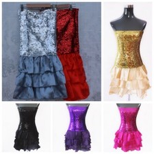 Femme Robe Courte Sequin Bling