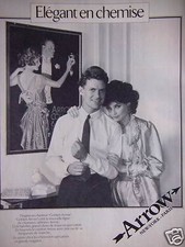 PUBLICITÉ 1981 ARROW ÉLÉGANT EN CHEMISE NEW-YORK - PARIS - ADVERTISING 