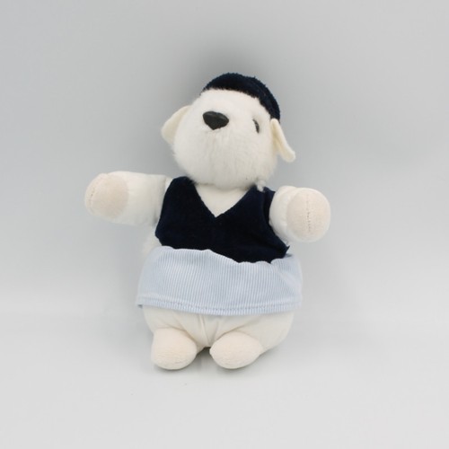 Doudou écureuil blanc bleu