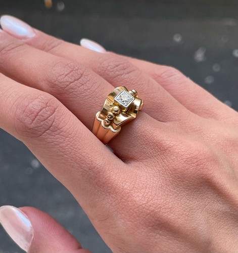 Bague tank jaune - k,