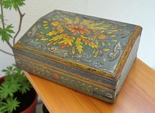 En Bois Vintage Petit Rangement Boîte Original Old Main Crafted Fin Peint