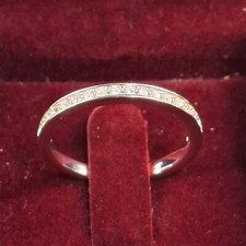 Swarovski  Demi Alliance Alliage Argenté Et Petits Cristaux Tour De Doigt 58 (2)