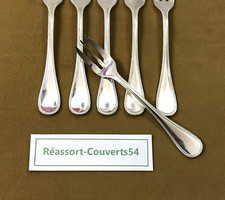 1 fourchette à gâteaux CHRISTOFLE modèle PERLES métal argenté Couvert 15,8 cm