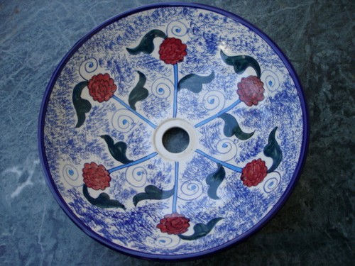 Carnation hand painted ceramic - hand-painted,