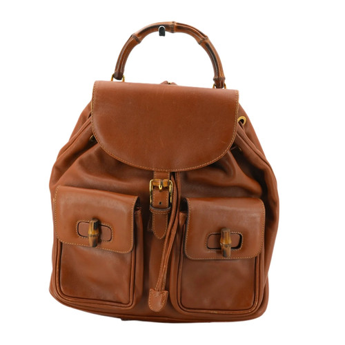 Sac dos gucci cuir brun - en,