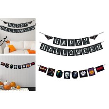 Bannière d'Halloween Fournitures de guirlande d'Halloween Cheminée suspendue