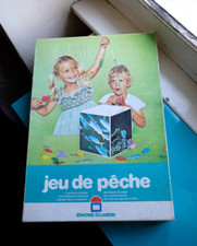 Vintage Jeu Société Jeu de Pêche à la ligne aimant Edmond Dujardin