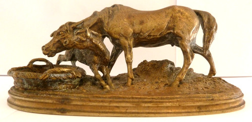 Emouvant petit bronze doré