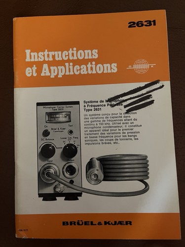 Bruel kjaer instructions - bruel, &