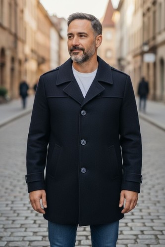 Manteau court laine pour - court, en