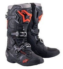 Bottes Homme Alpinestars Tech 10 Noir Rouge Fluo Black Red Cross Enduro MX Boots