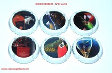 SERIE DE 6  CAPSULES DE CHAMPAGNE -DIDIER HERBERT - N°54 au 59