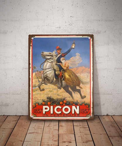 Plaque métal vintage picon - vintage,