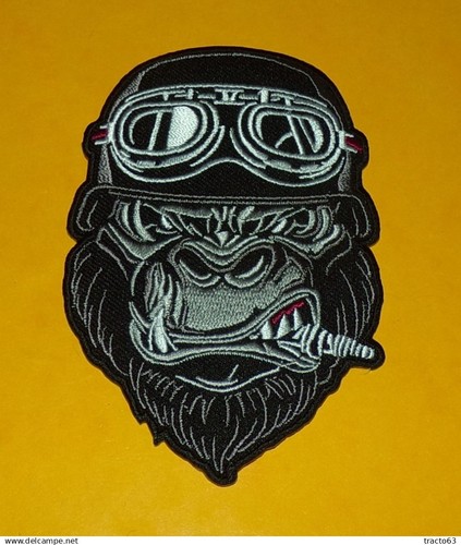 Tissu patch biker gorille - tissu,