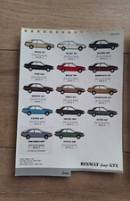 RENAULT FUEGO GTX PLAQUETTE DU CONSTRUCTEUR COLORIS CARROSSERIE 1981 AUTOMOBILE