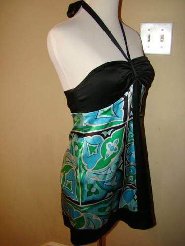 Bebe black green - green, silk