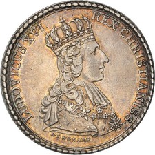 France, Jeton, Royal, sacre de Louis XVI à Reims, History, 1775, Léonard