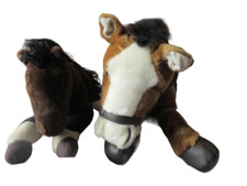 Lot de 3 peluches de chevaux 