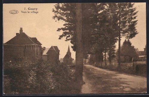 Cpa gouvy vers village - cpa,