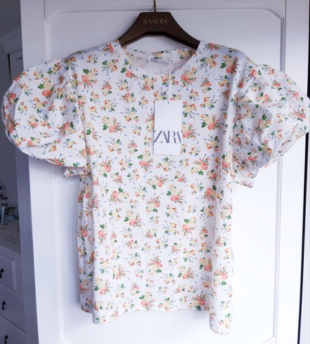 Top zara imprimé floral - top,