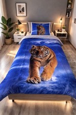 Parure de Lit 1 Personne Tigre