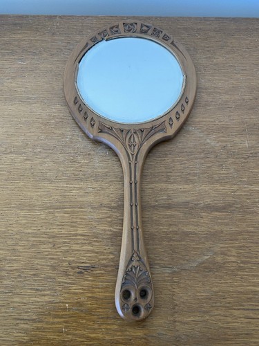 Miroir ancien face main - a, bois