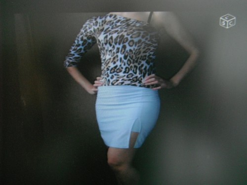 Jupe courte crayon fente - jupe,