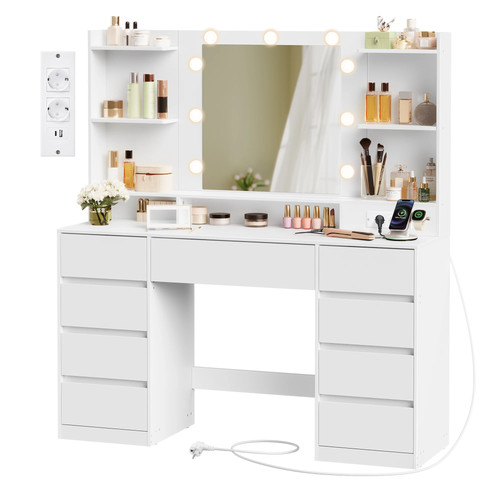 Coiffeuse miroir led - coiffeuse,
