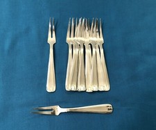 12 ART DECO silver metal
