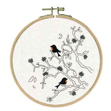 Kit de broderie Freestyle Le Bonheur des Dames "Oiseaux", image imprimée, diam. 