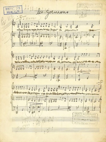 Serge gainsbourg manuscrit - gainsbourg,