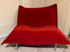 Mobilier Cinna : chauffeuse grand modèle dossier articulé H82x L114xP104 cm